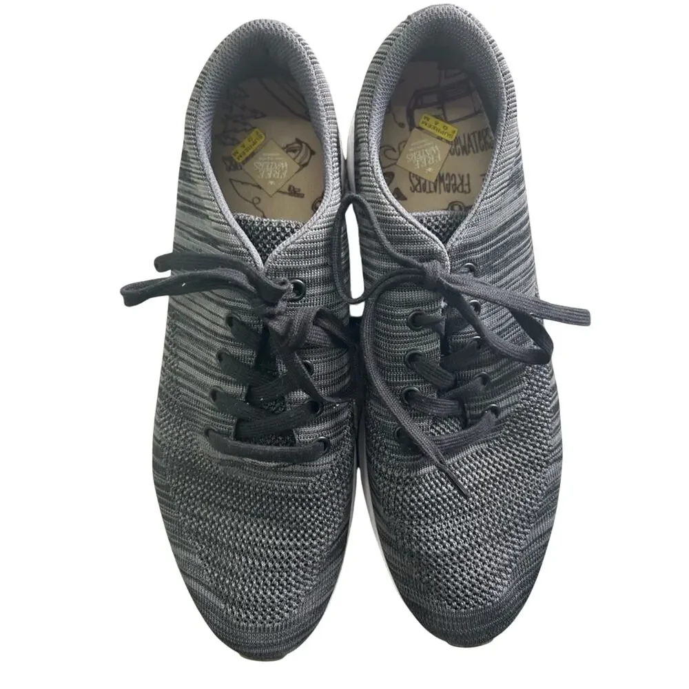 FreeWaters Men's Gray Knit Lace-Up Sneakers Size 13